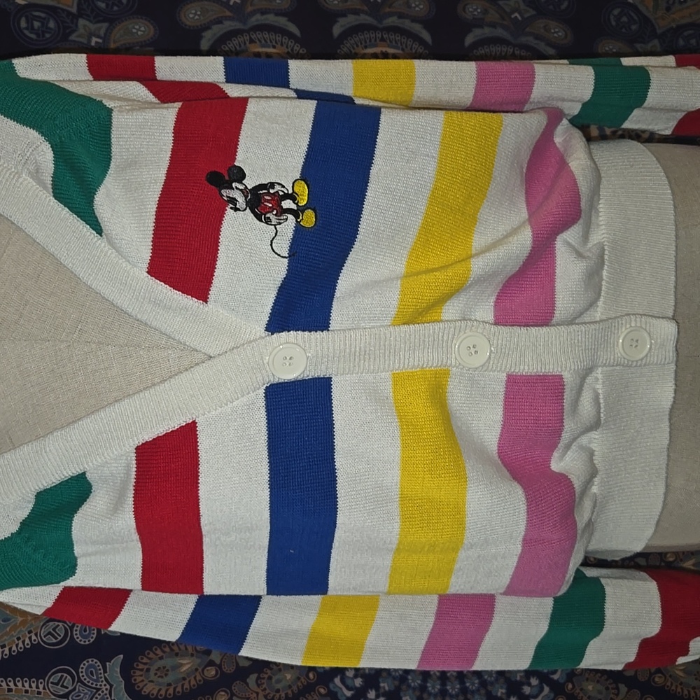 Disney 100 Mickey Striped Cardigan XXL - Picture 3 of 5